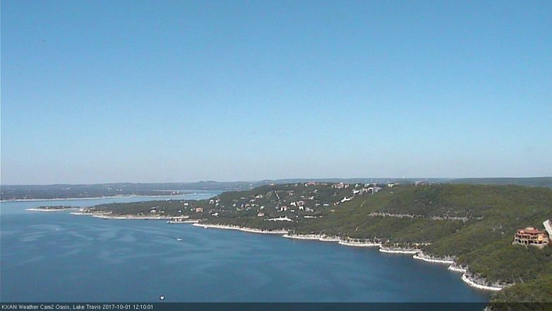 Lake Travis webcam, October 1, 2017 11:25 AM CT