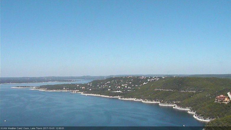 Lake Travis webcam, October 1, 2017 11:30 AM CT