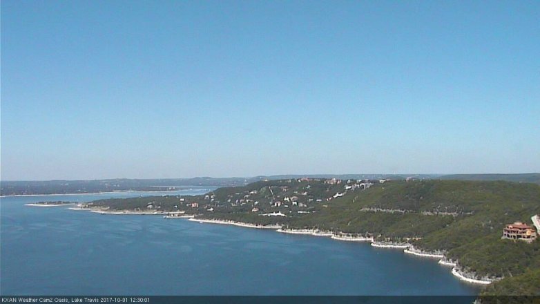 Lake Travis webcam, October 1, 2017 11:45 AM CT