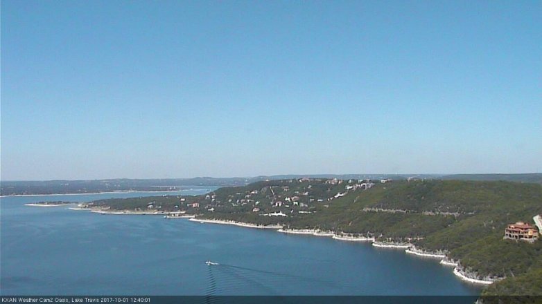Lake Travis webcam, October 1, 2017 12:10 PM CT