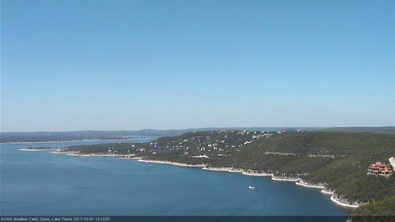Lake Travis webcam, October 1, 2017 12:25 PM CT