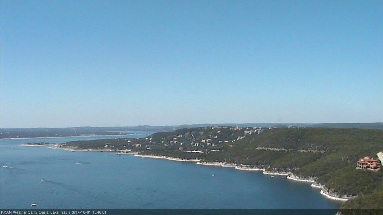 Lake Travis webcam, October 1, 2017 12:45 PM CT