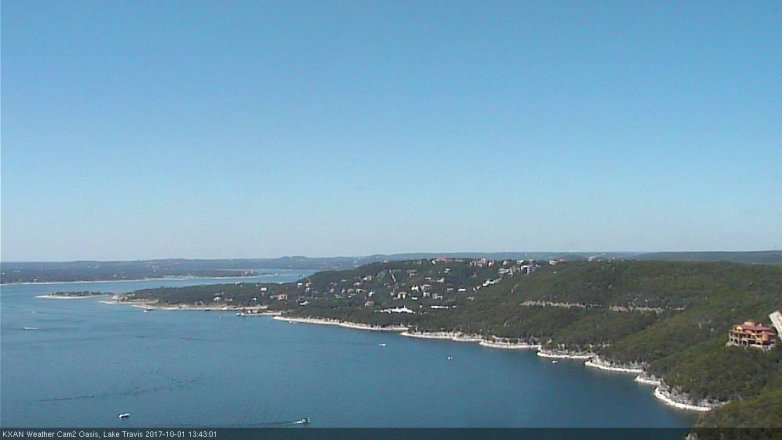 Lake Travis webcam, October 1, 2017 12:50 PM CT