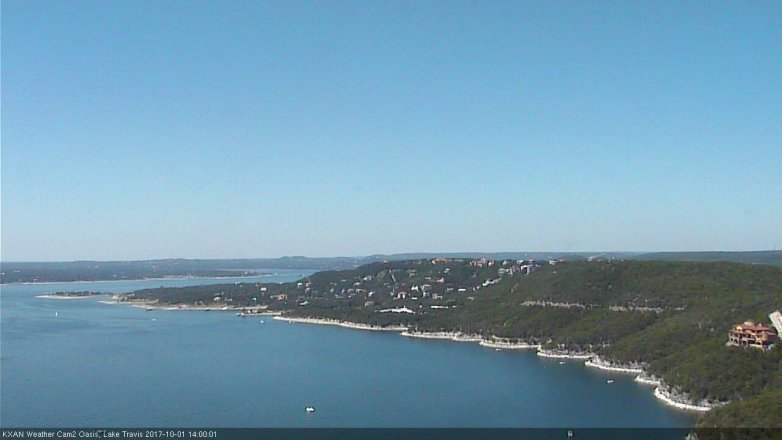 Lake Travis webcam, October 1, 2017 1:10 PM CT
