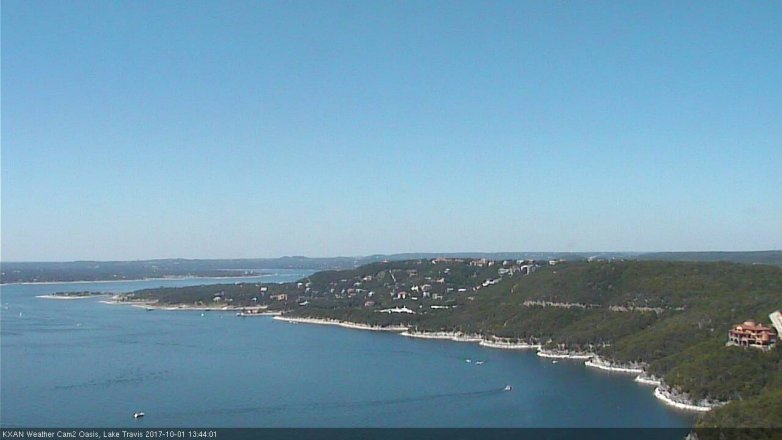 Lake Travis webcam, October 1, 2017 1:15 PM CT