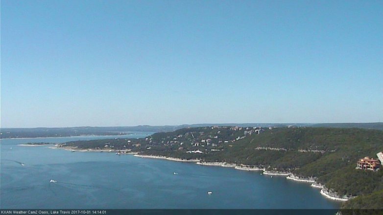 Lake Travis webcam, October 1, 2017 1:20 PM CT
