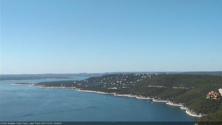 Lake Travis webcam, October 1, 2017 2:05 PM CT