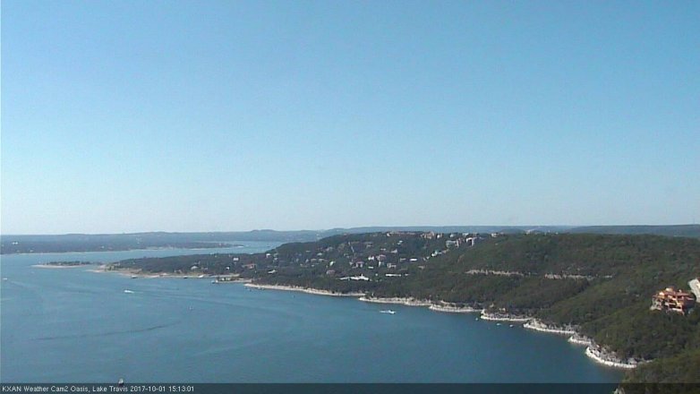 Lake Travis webcam, October 1, 2017 2:30 PM CT