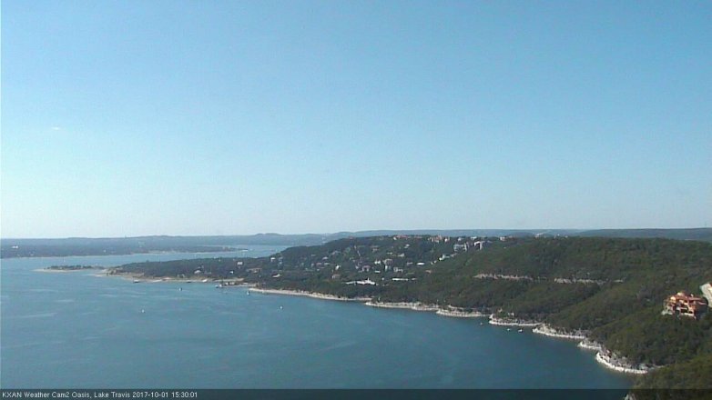 Lake Travis webcam, October 1, 2017 2:35 PM CT