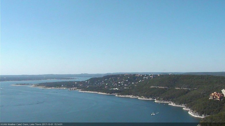 Lake Travis webcam, October 1, 2017 2:45 PM CT
