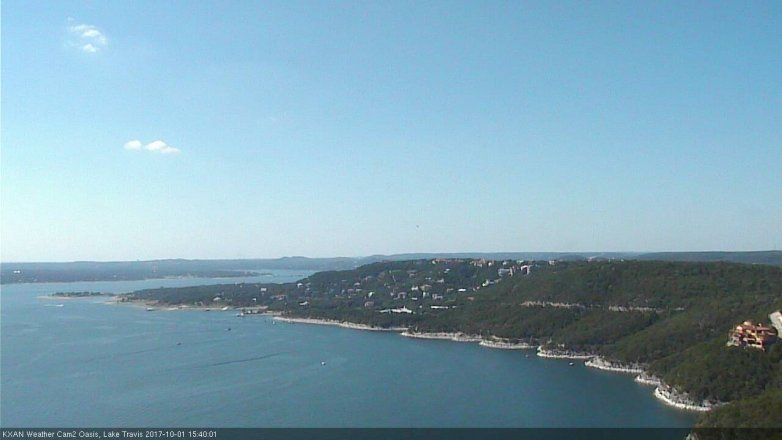 Lake Travis webcam, October 1, 2017 2:55 PM CT