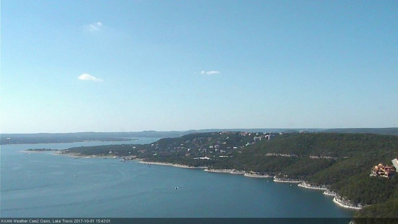 Lake Travis webcam, October 1, 2017 3:15 PM CT