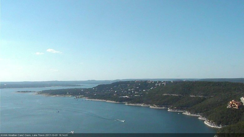 Lake Travis webcam, October 1, 2017 3:25 PM CT