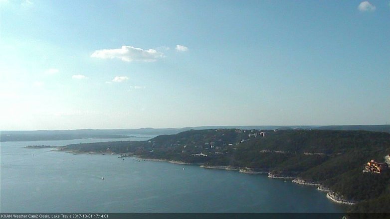 Lake Travis webcam, October 1, 2017 4:45 PM CT
