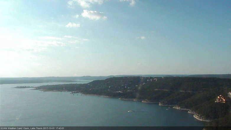 Lake Travis webcam, October 1, 2017 4:50 PM CT