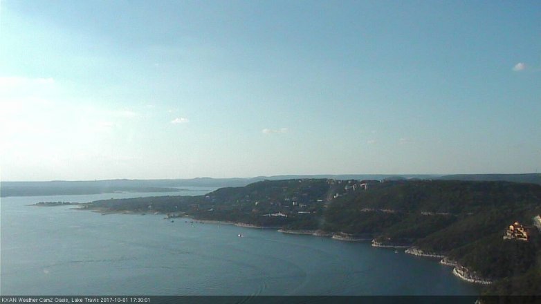 Lake Travis webcam, October 1, 2017 5:00 PM CT