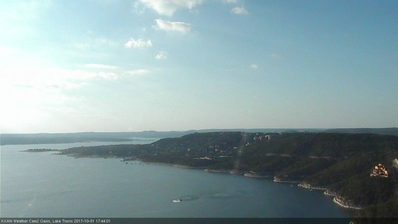 Lake Travis webcam, October 1, 2017 5:15 PM CT