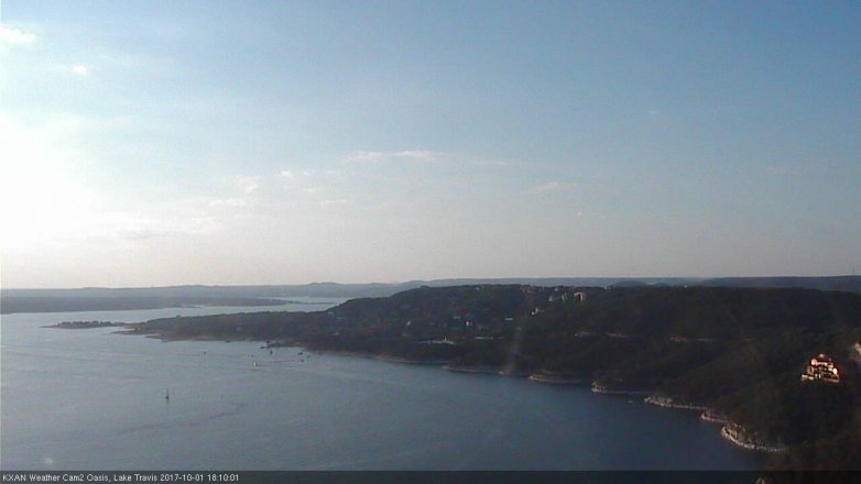 Lake Travis webcam, October 1, 2017 5:20 PM CT