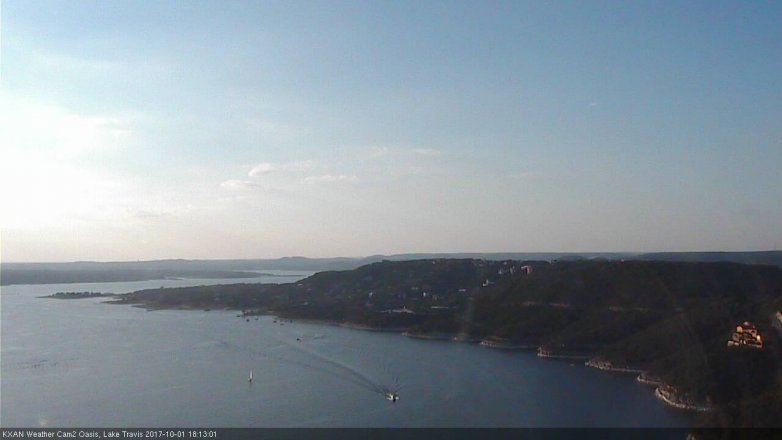 Lake Travis webcam, October 1, 2017 5:30 PM CT