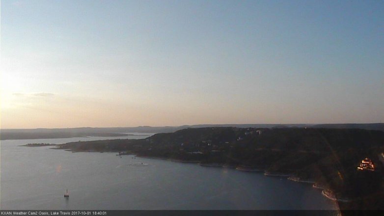 Lake Travis webcam, October 1, 2017 5:45 PM CT