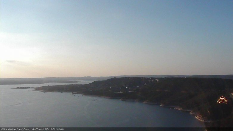 Lake Travis webcam, October 1, 2017 5:55 PM CT
