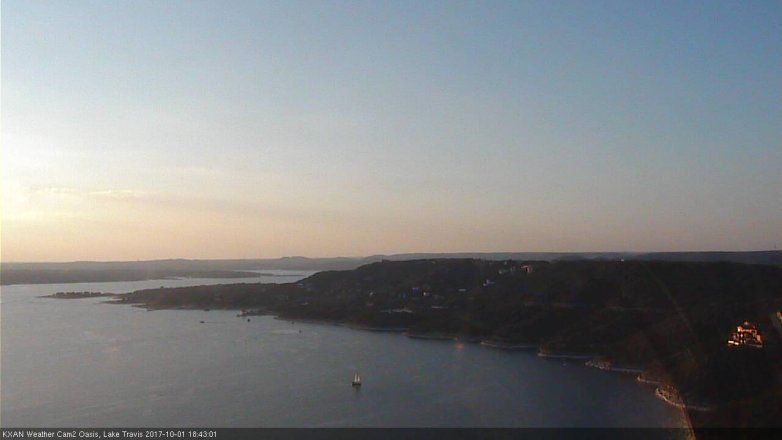 Lake Travis webcam, October 1, 2017 6:00 PM CT