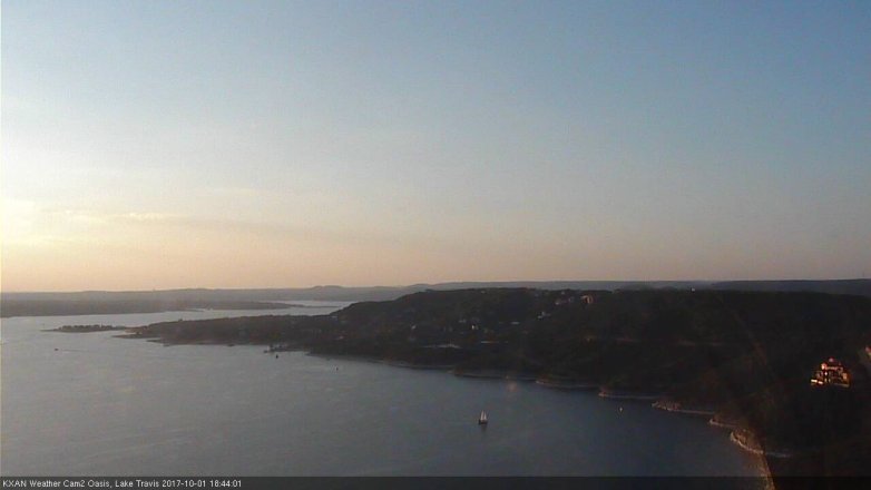 Lake Travis webcam, October 1, 2017 6:10 PM CT