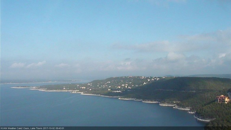 Lake Travis webcam, October 2, 2017 9:00 AM CT