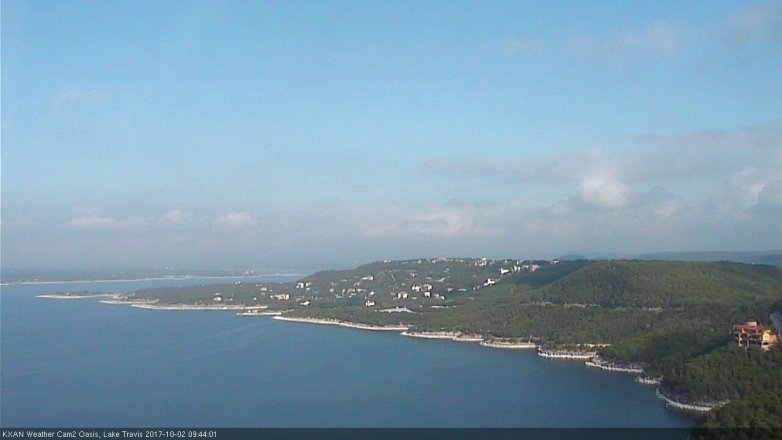 Lake Travis webcam, October 2, 2017 9:05 AM CT