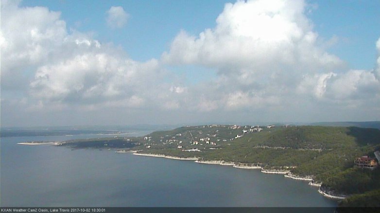 Lake Travis webcam, October 2, 2017 9:45 AM CT
