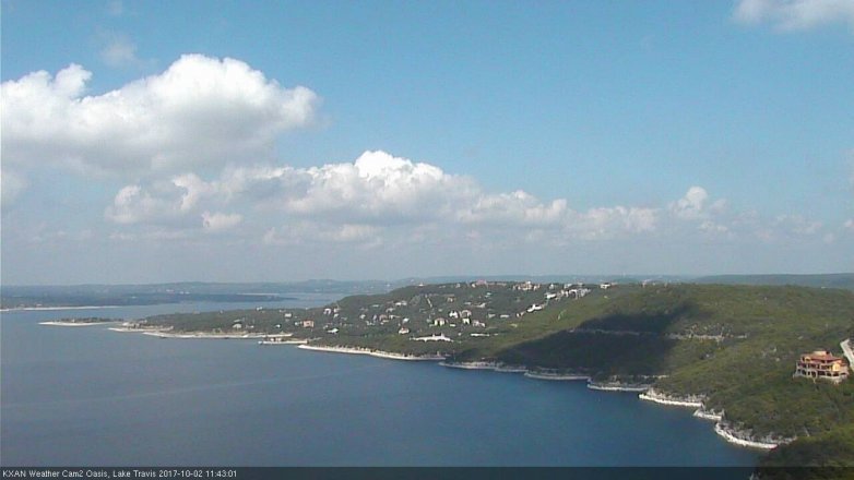 Lake Travis webcam, October 2, 2017 11:10 AM CT