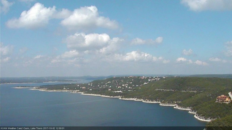 Lake Travis webcam, October 2, 2017 11:15 AM CT