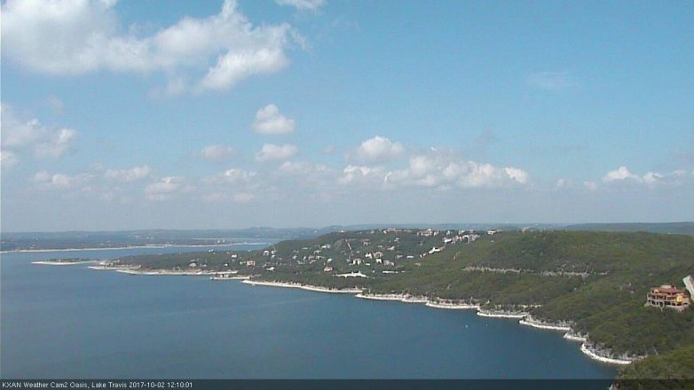 Lake Travis webcam, October 2, 2017 11:25 AM CT
