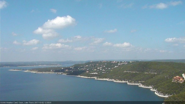 Lake Travis webcam, October 2, 2017 11:50 AM CT