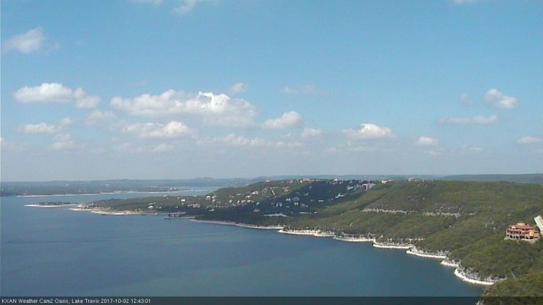 Lake Travis webcam, October 2, 2017 12:15 PM CT