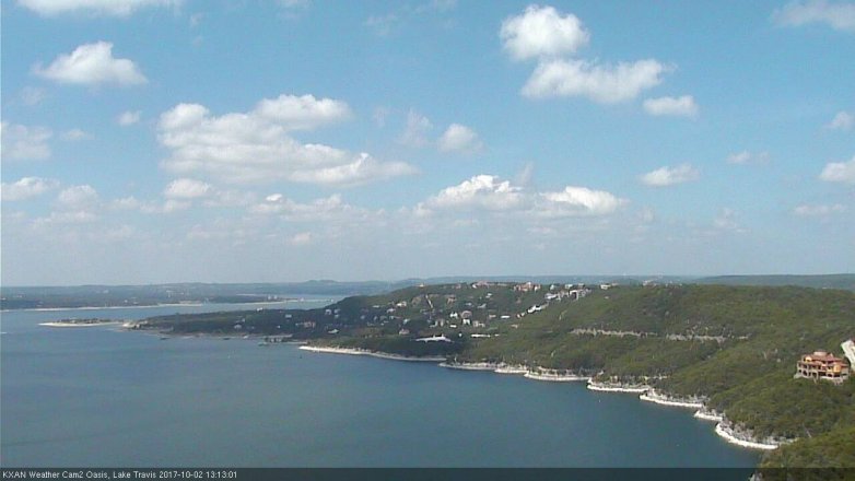 Lake Travis webcam, October 2, 2017 12:30 PM CT