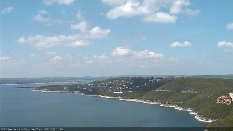 Lake Travis webcam, October 2, 2017 12:35 PM CT
