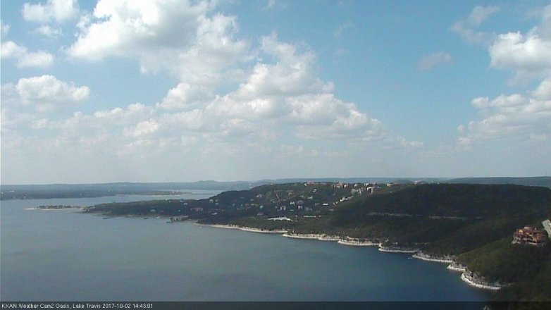 Lake Travis webcam, October 2, 2017 1:55 PM CT