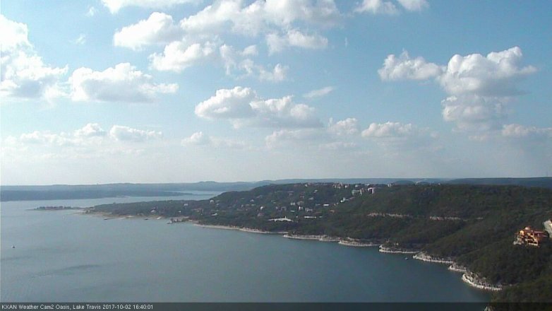 Lake Travis webcam, October 2, 2017 3:50 PM CT