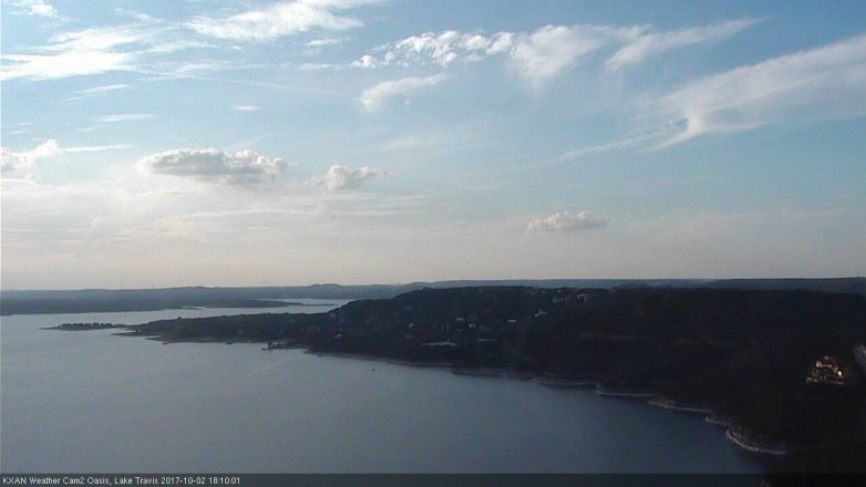 Lake Travis webcam, October 2, 2017 5:25 PM CT