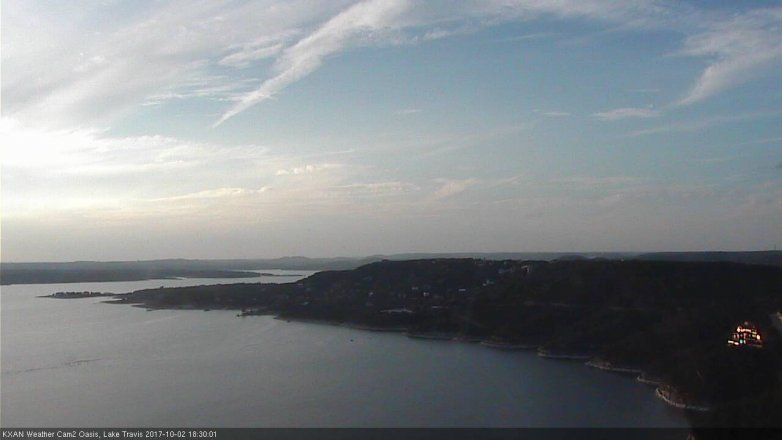 Lake Travis webcam, October 2, 2017 5:50 PM CT