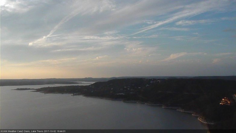 Lake Travis webcam, October 2, 2017 6:05 PM CT