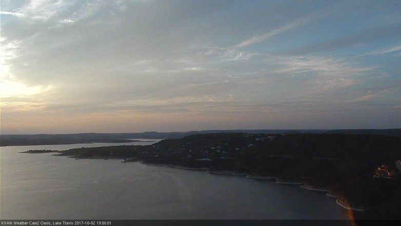 Lake Travis webcam, October 2, 2017 6:10 PM CT