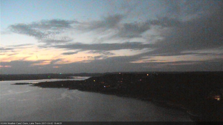 Lake Travis webcam, October 2, 2017 7:10 PM CT