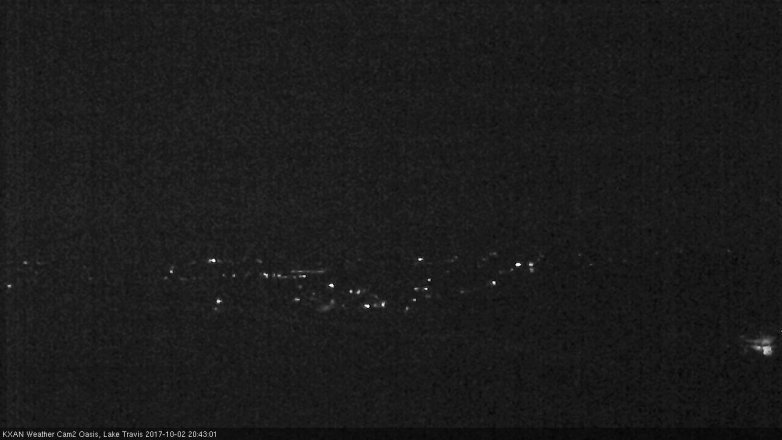 Lake Travis webcam, October 2, 2017 8:15 PM CT