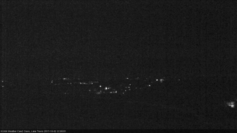 Lake Travis webcam, October 2, 2017 9:15 PM CT