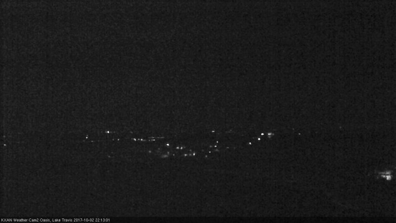Lake Travis webcam, October 2, 2017 9:30 PM CT