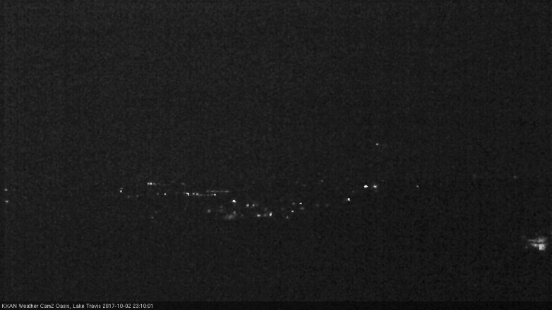 Lake Travis webcam, October 2, 2017 10:15 PM CT