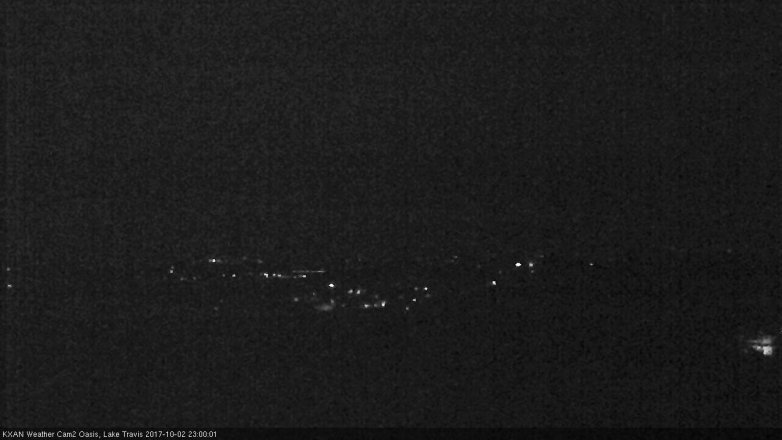 Lake Travis webcam, October 2, 2017 10:30 PM CT