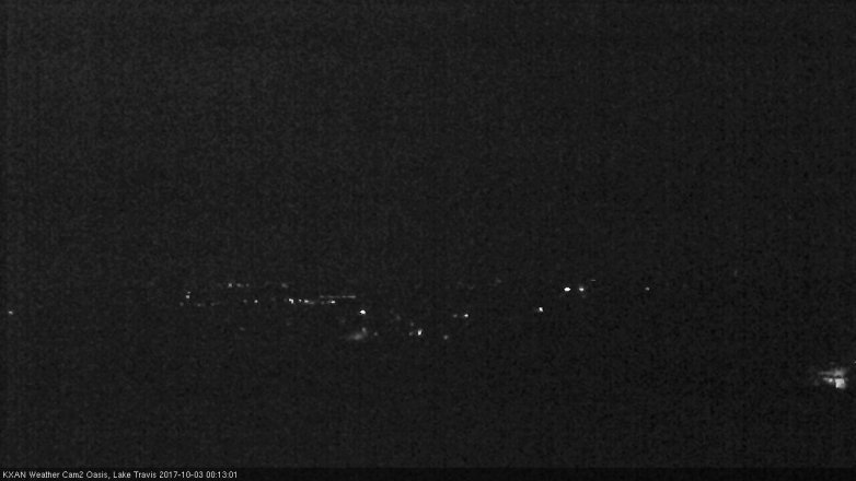 Lake Travis webcam, October 2, 2017 11:20 PM CT